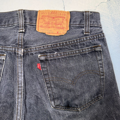 Levis 501 Vintage 80s USA XX Straight Leg Jeans Black Light Wash 30x30 Act 29x29