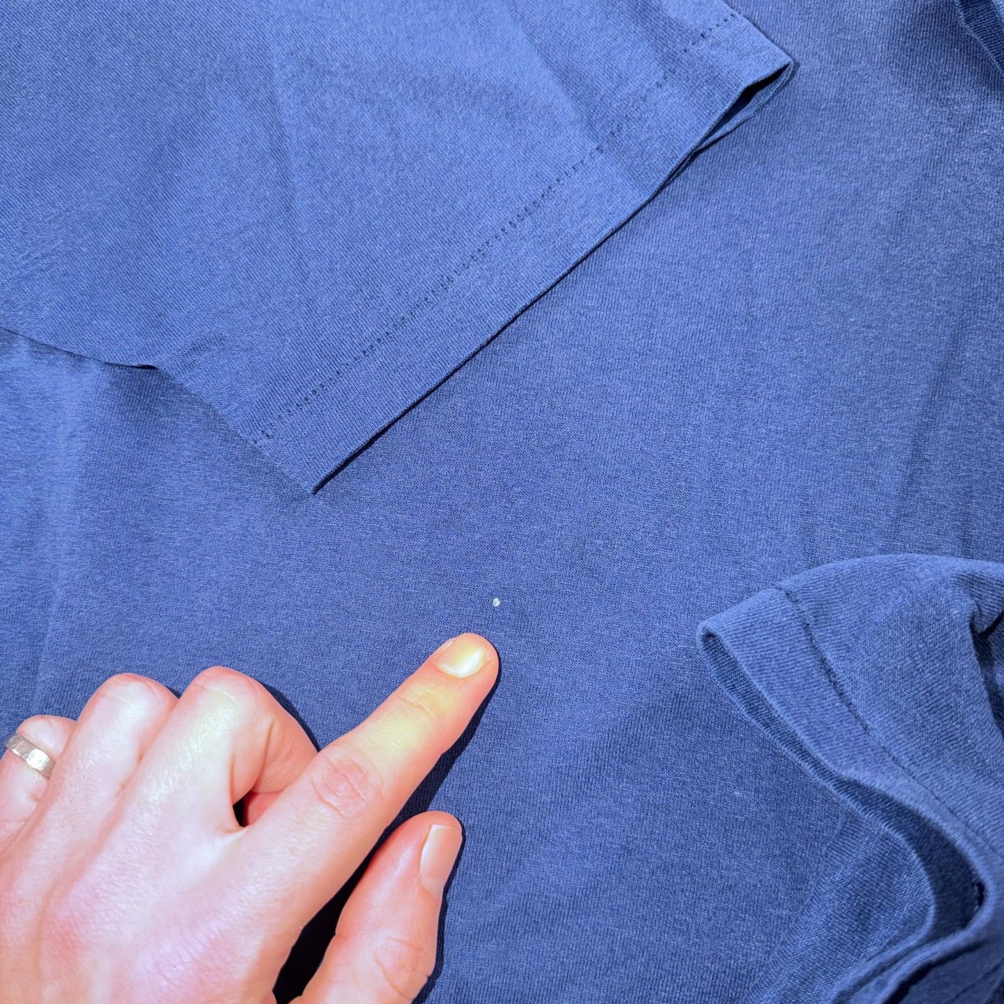 Hanes 80s Single Stitch Navy Blue Blank VTG T Shirt 1980s Classic Large
