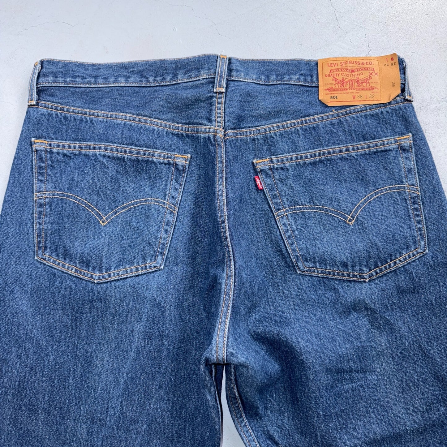 Levis 501 Vintage 90s Y2K XX Straight Leg Jeans Blue Dark Wash 38x32 Act 37x29