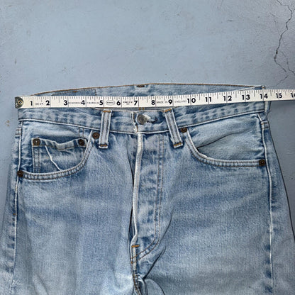 Levis 501 Vintage 80s Redline Selvedge USA XX Jeans Light Wash 30x30 Act 28x27