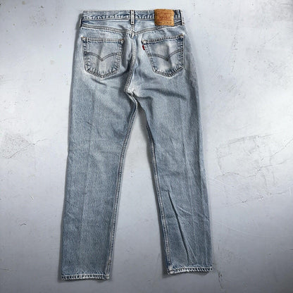 Levis 501 Vintage 90s XX Straight Leg Mexico Jeans 34x36 Light Wash Act 31x32