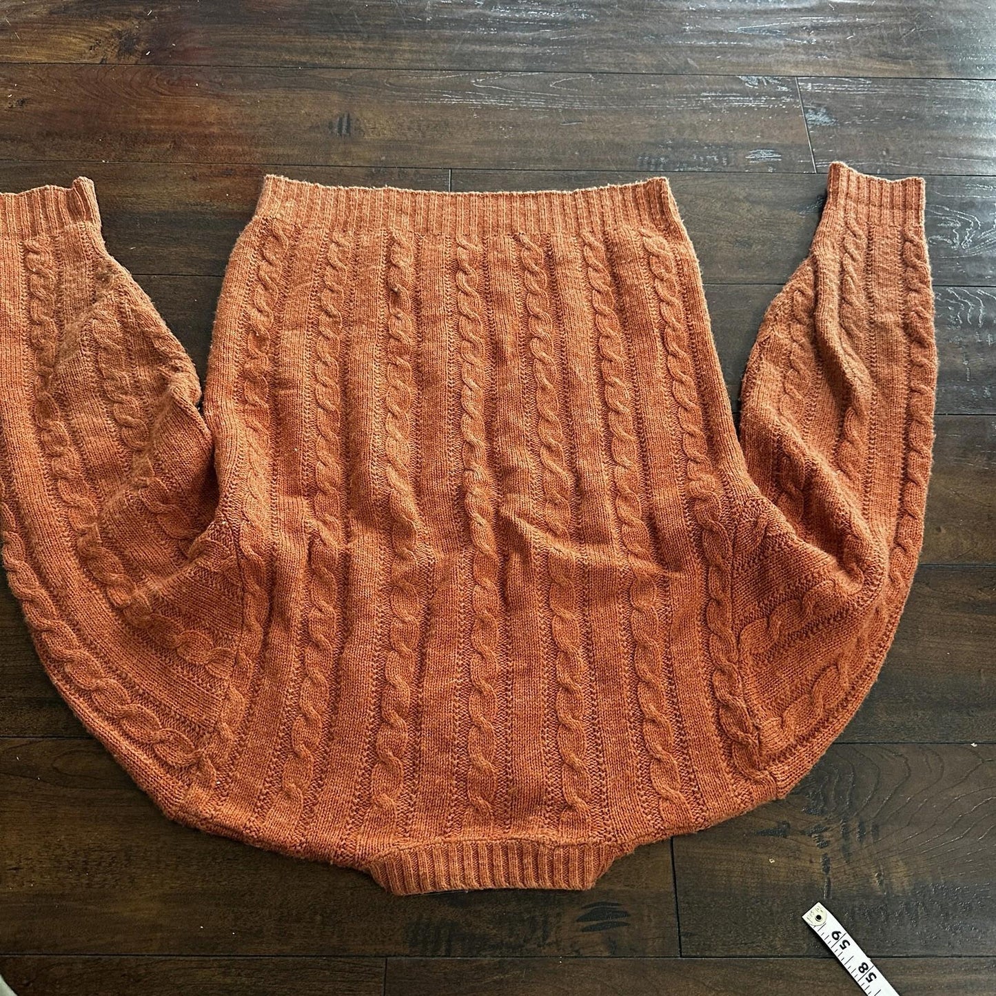 Vintage Jantzen Mens M Crewneck Sweater Orange USA Coogi Style Ugly Knit 60s