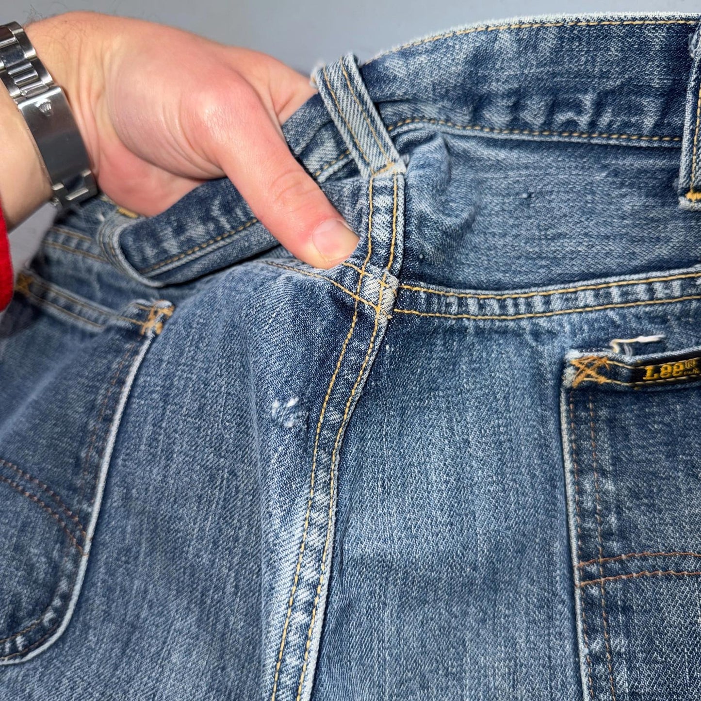 Vintage 60s Lee Riders Sanforized Denim Blue Jeans USA Talon Mens 32x31 70s