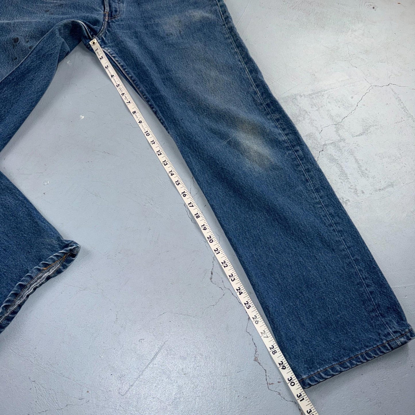 Levis 501 Vintage 90s USA XX Straight Leg Jeans Blue Med Wash 36x34 Act 33x30