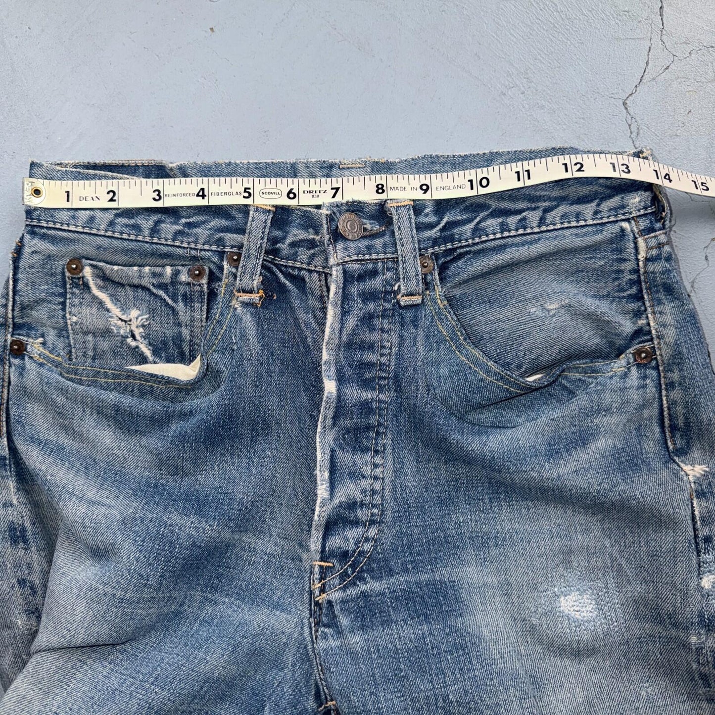 Levis 501 Big E Vintage 60s Redline Selvedge USA XX 1960s Jeans 66 Act 27x29
