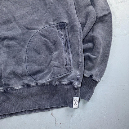 Todd Snyder Canada Hoodie L Blue Metal Popover Sweatshirt Distressed VTG Stlye