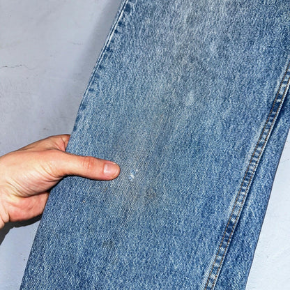 Levis 501 Vintage 90s USA XX Straight Leg Jeans Blue Light Wash 34x36 Act 32x35