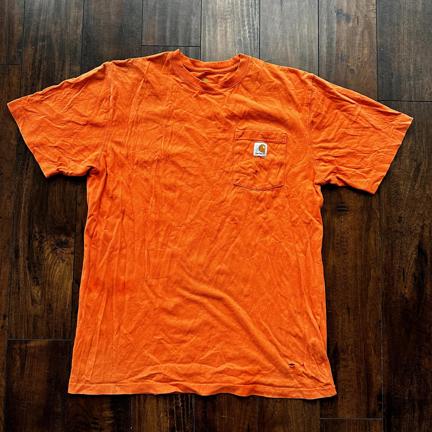 Carhartt Pocket T Vintage Style T Shirt Travis Scott Tan Workwear Y2K Thrashed