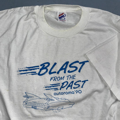 Blast For The Past Jerzees 80s VTG T Shirt Car Back To Future 1980s Graphic Art