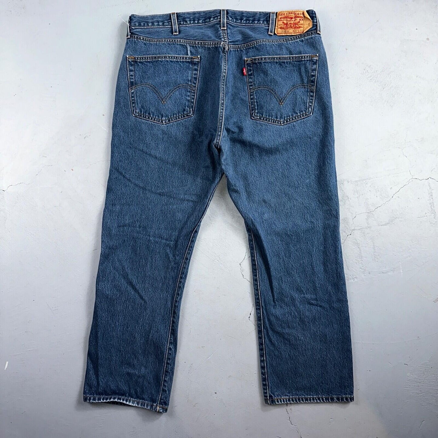 Levis 501 Vintage Y2K XX Straight Leg Jeans Blue Med Wash 42x32 Act 39x28