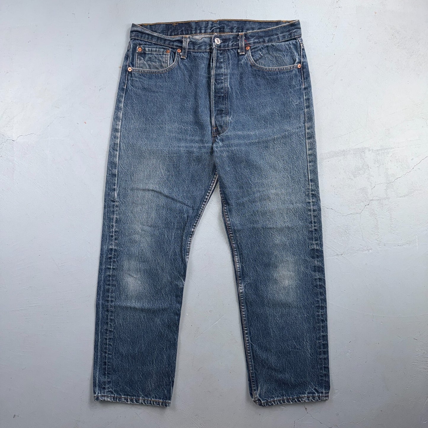 Levis 501 Vintage 80s USA XX Straight Leg Jeans Blue Med Wash 36x31 Act 33x26