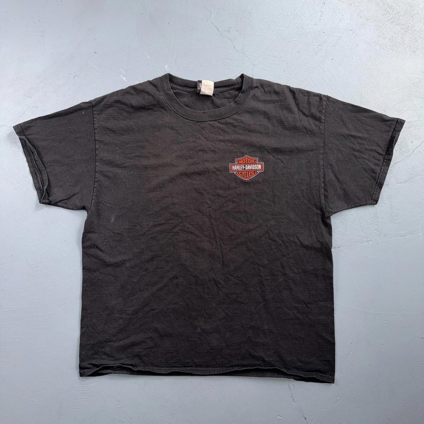 Harley Davidson Dublin Ireland Vintage T Shirt Y2K Black Promo Cross Motorcycle