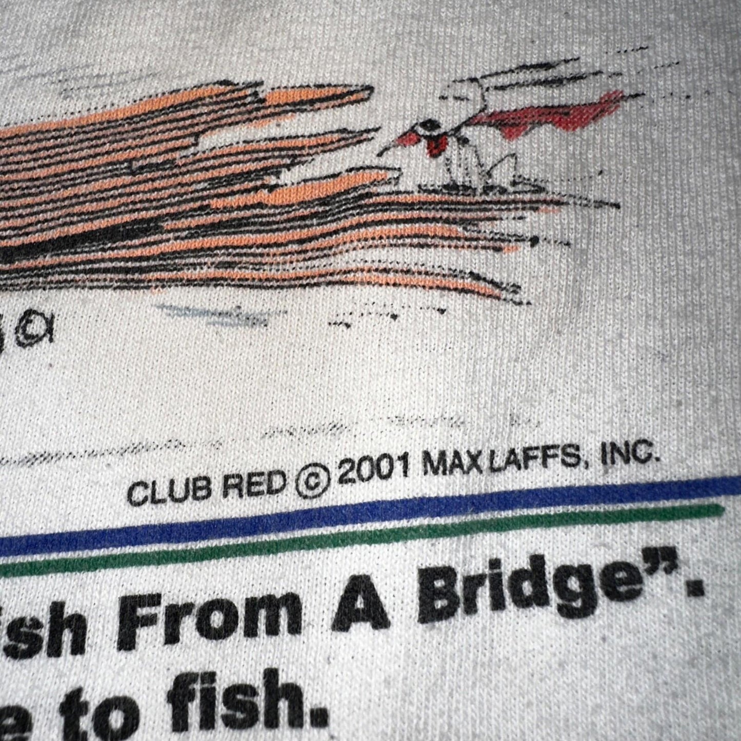 Redneck Fisherman Pro DELTA VTG T Shirt Y2K Joke Humor LOL Funny Buck Thrashed