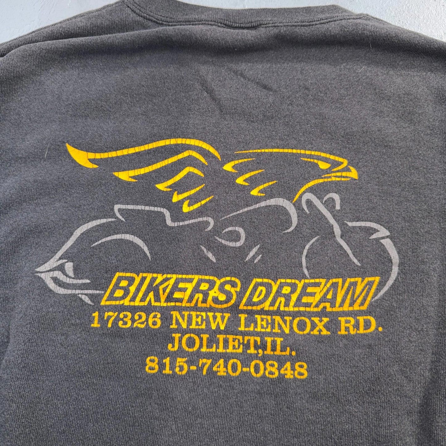 VTG 80s Harley Davidson Motorcycle Sweatshirt Nobodys Ol Lady Joliet 3D Emblem