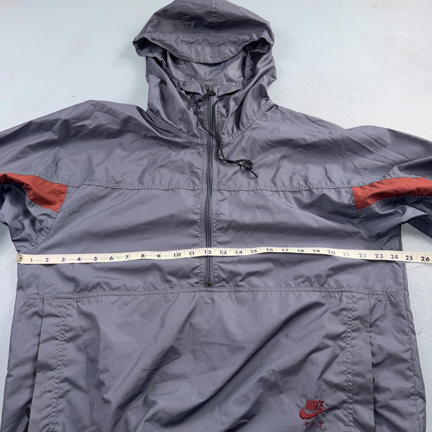 Nike ACG Half-Zip Anorak Jacket Mens M Gray Windbreaker Hiking Outdoor VTG 90s