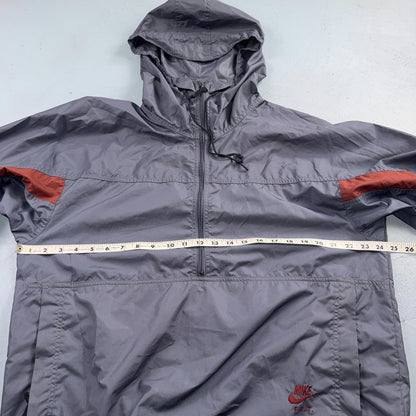 Nike ACG Half-Zip Anorak Jacket Mens M Gray Windbreaker Hiking Outdoor VTG 90s