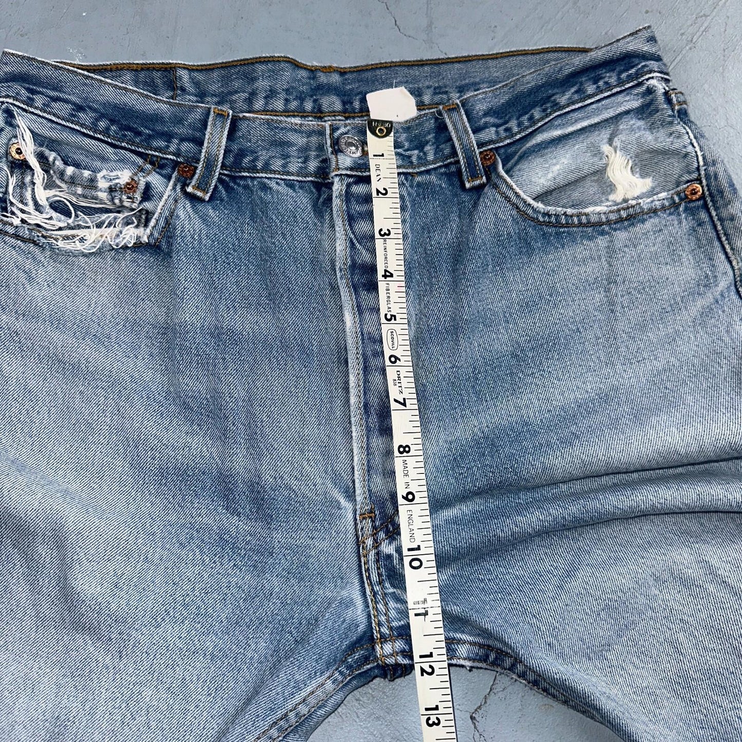 Levis 501 Vintage 90s XX Straight Leg Jeans Y2K Light Wash 36x34 Act 33x29