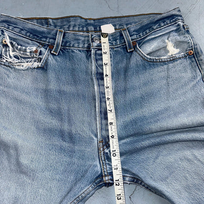 Levis 501 Vintage 90s XX Straight Leg Jeans Y2K Light Wash 36x34 Act 33x29