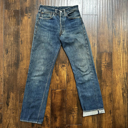 Vintage LEVIS 501XX Jeans Big E 1940s Denim Redline Selvedge 28x32 USA 1947 40s