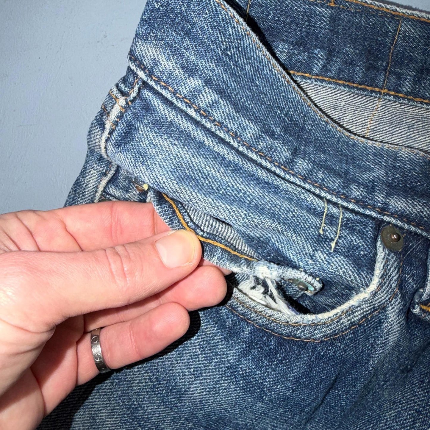 Levis 501 Vintage 70s SS Redline Selvedge USA XX Jeans Light Wash 31x33 Ac 30x29