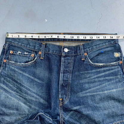 Levis 501 Vintage 90s XX Straight Leg Jeans Y2K Med Wash 34x34 Act 33x34
