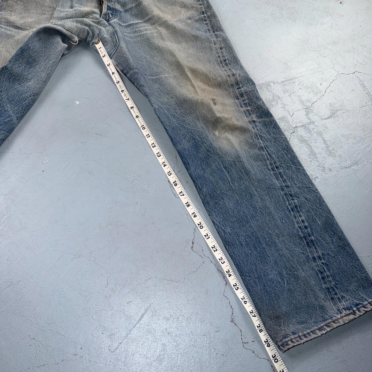 Levis 501 Vintage 80s Redline Selvedge USA XX Jeans Light Wash 36x34 Act 33x30