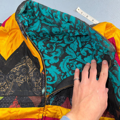Hand Made Fashion 60s 70s Talon Vintage Ski Jacket Crazy Patterns One of a Kind