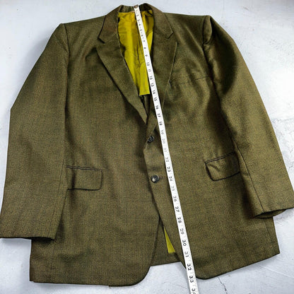 1960s Avocado Green Blazer Sport Coat Mens 44 Suit Jacket VTG Union 60s J&F