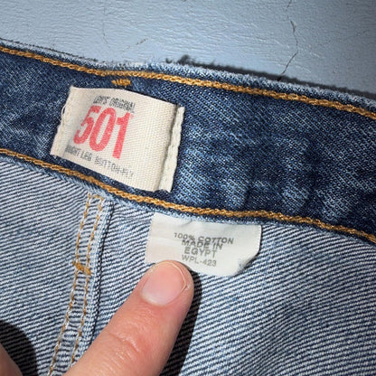Levis 501 Vintage Y2K XX Straight Leg Jeans Blue Light Wash 33x32 Act 32x31