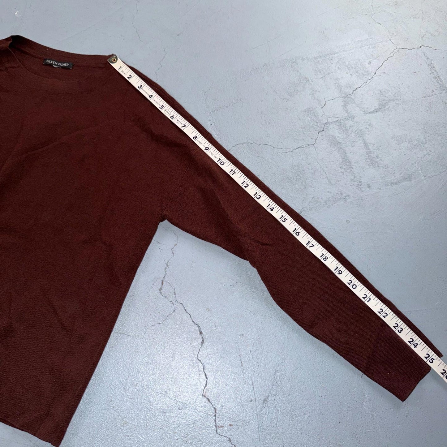 Eileen Fisher Paprika Knit Seamless Sweater Womens S Burnt Orange Brown