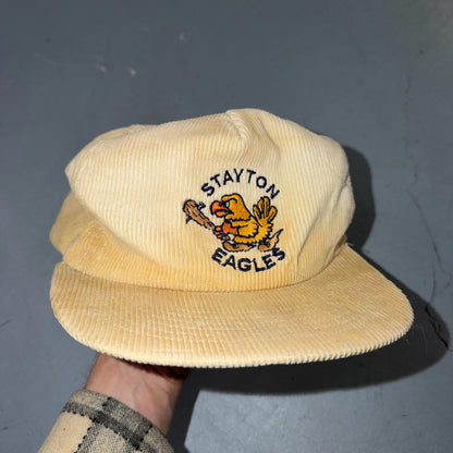 Stayton Eagles Oregon Corduroy VTG Hat Baseball Cap Snapback 80s Sports Portland