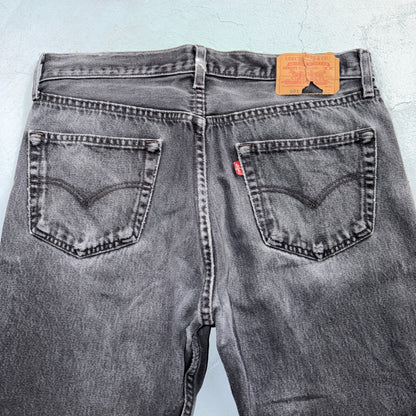Levis 501 Vintage 90s USA XX Straight Leg Jeans Black Light Wash 34x32 Act 33x30