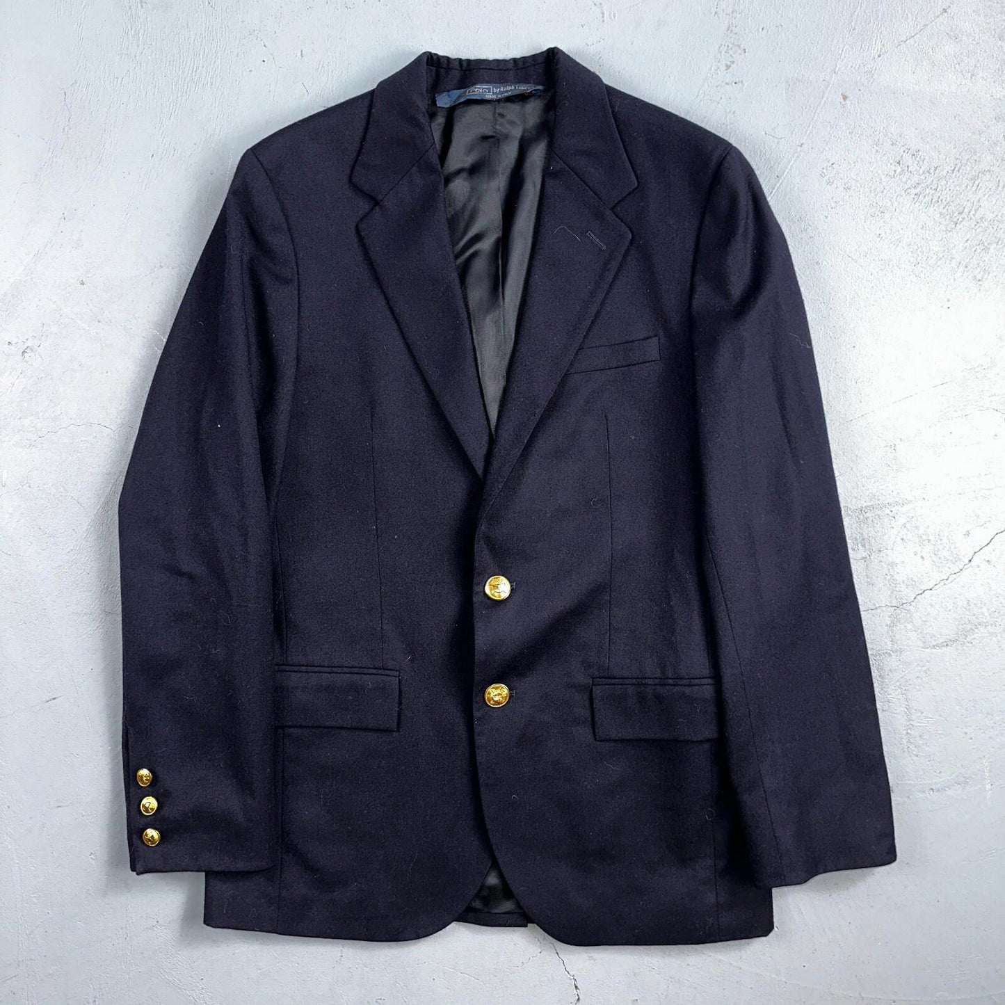 Women's Vintage Polo Ralph Lauren Blazer Jacket Made in Italy Sz 16 Wool 80s