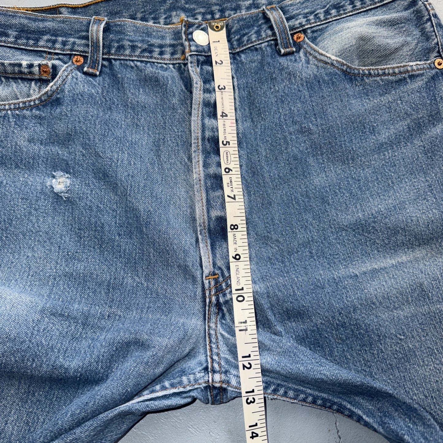Levis 501 Vintage 90s USA XX Straight Leg Jeans Blue Light Wash 38x31 Act 36x28