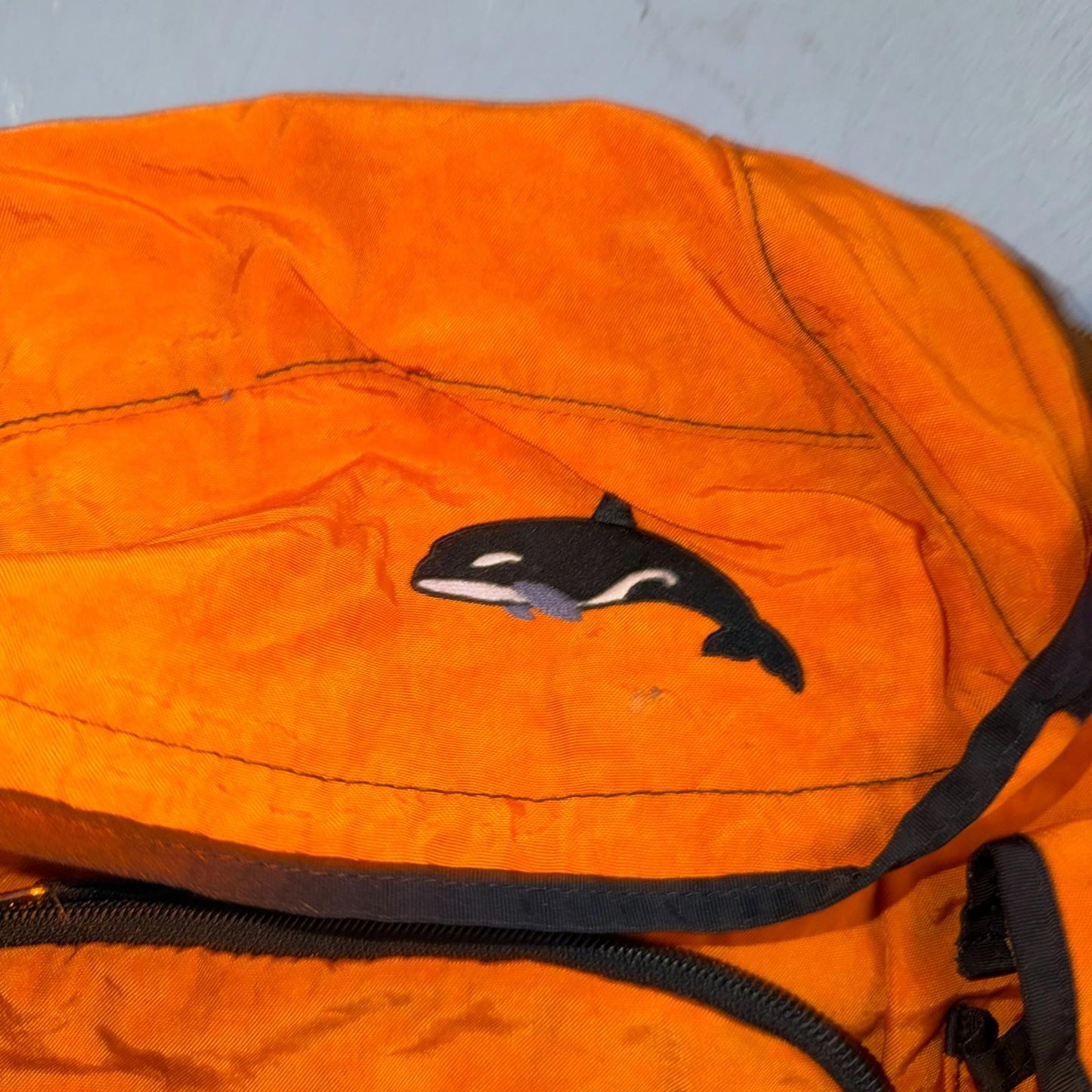 Vintage L.L. Bean Continental Rucksack Orange Backpack Hiking Camping 90s Orca