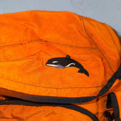 Vintage L.L. Bean Continental Rucksack Orange Backpack Hiking Camping 90s Orca