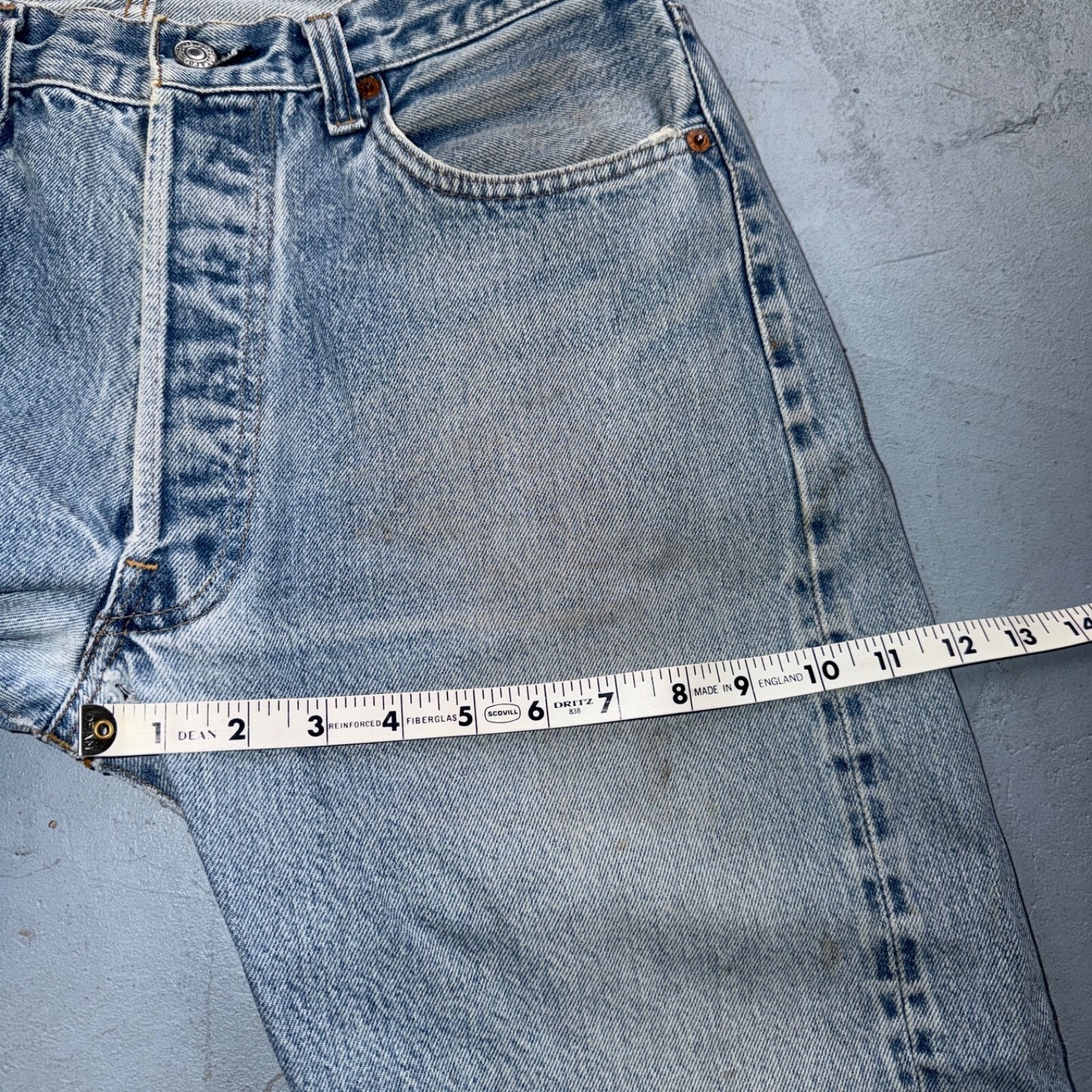 Levis 501 Vintage 80s Redline Selvedge USA XX Jeans Light Wash 35x30 Act 32x28