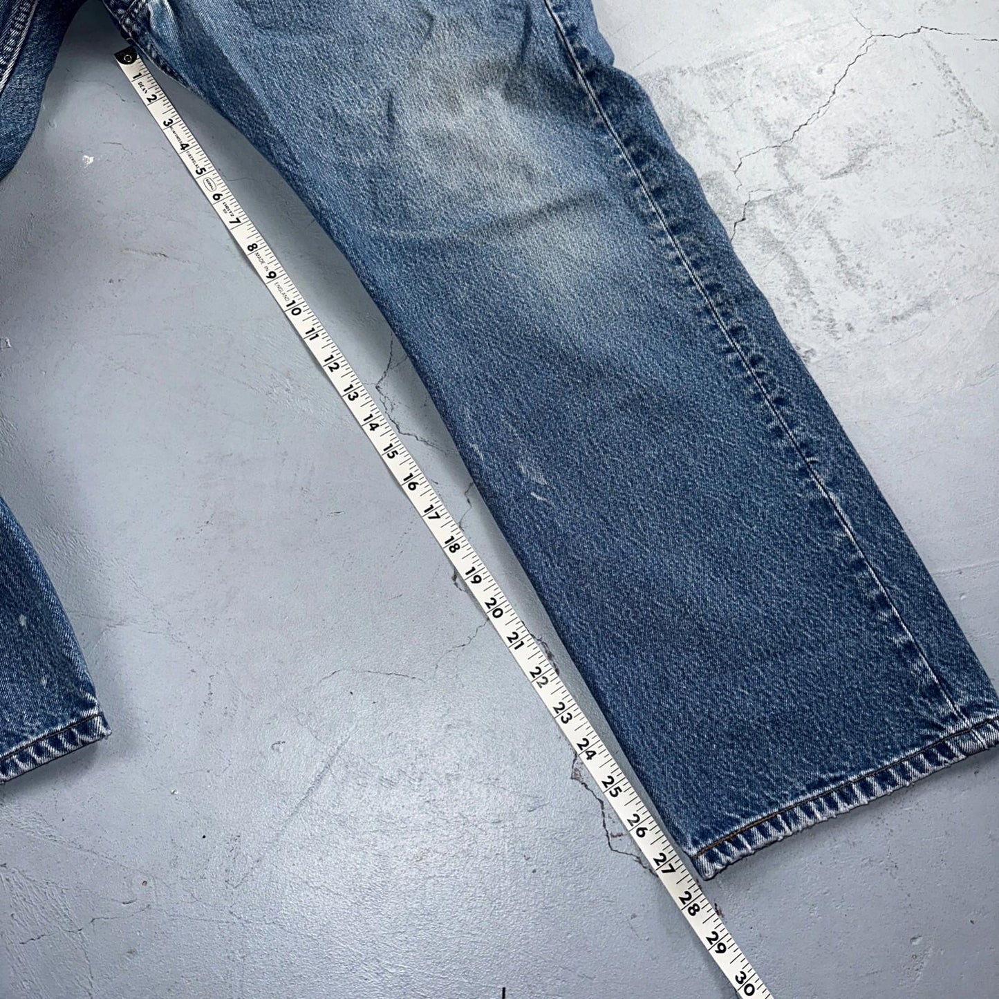 Levis 501 Vintage 90s USA XX Straight Leg Jeans Blue Med Wash 42x32 Act 38x27
