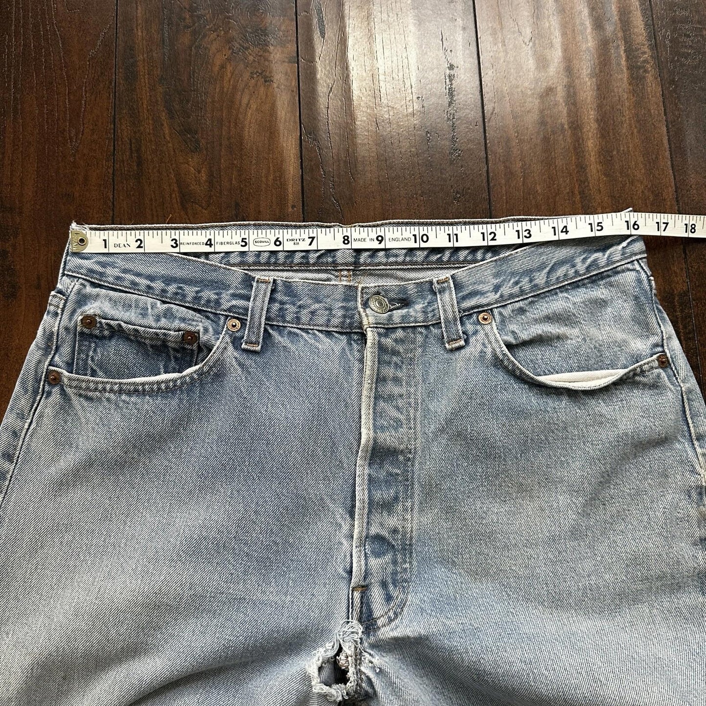 Levis Vintage 80s Redline Selvedge USA 501 XX Jeans 66 70s 36x32 Act 32x28