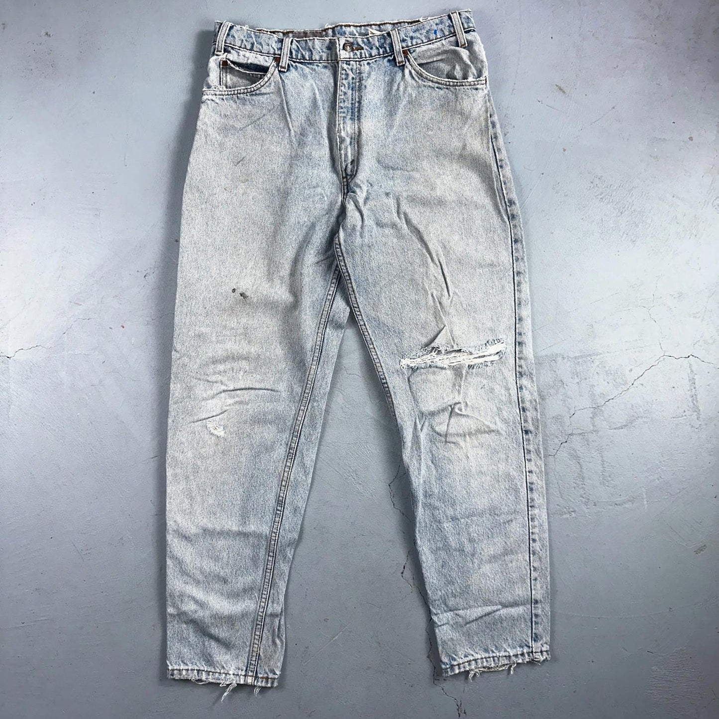 Levis 550 Vintage 90s USA Orange Tab Relaxed Blue Ligh Wash Jeans 36x32 Ac 33x30