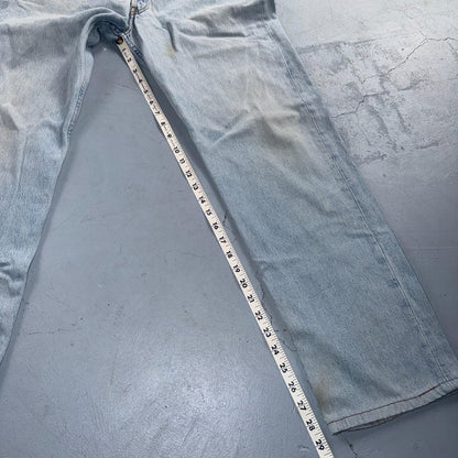 Levis 501 Vintage Y2K 90s XX Straight Leg Jeans Blue Light Wash 34x36 Act 32x29