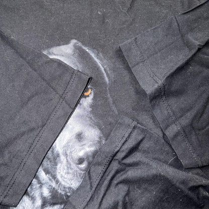 Black Lab Dog VTG T Shirt Art Photograph Animals Grunge Music Ducks Graphic 2XL