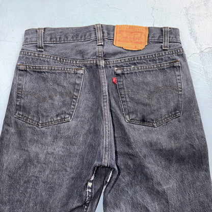 Levis 501 Vintage 80s USA XX Straight Leg Jeans Black Light Wash 30x30 Act 29x29