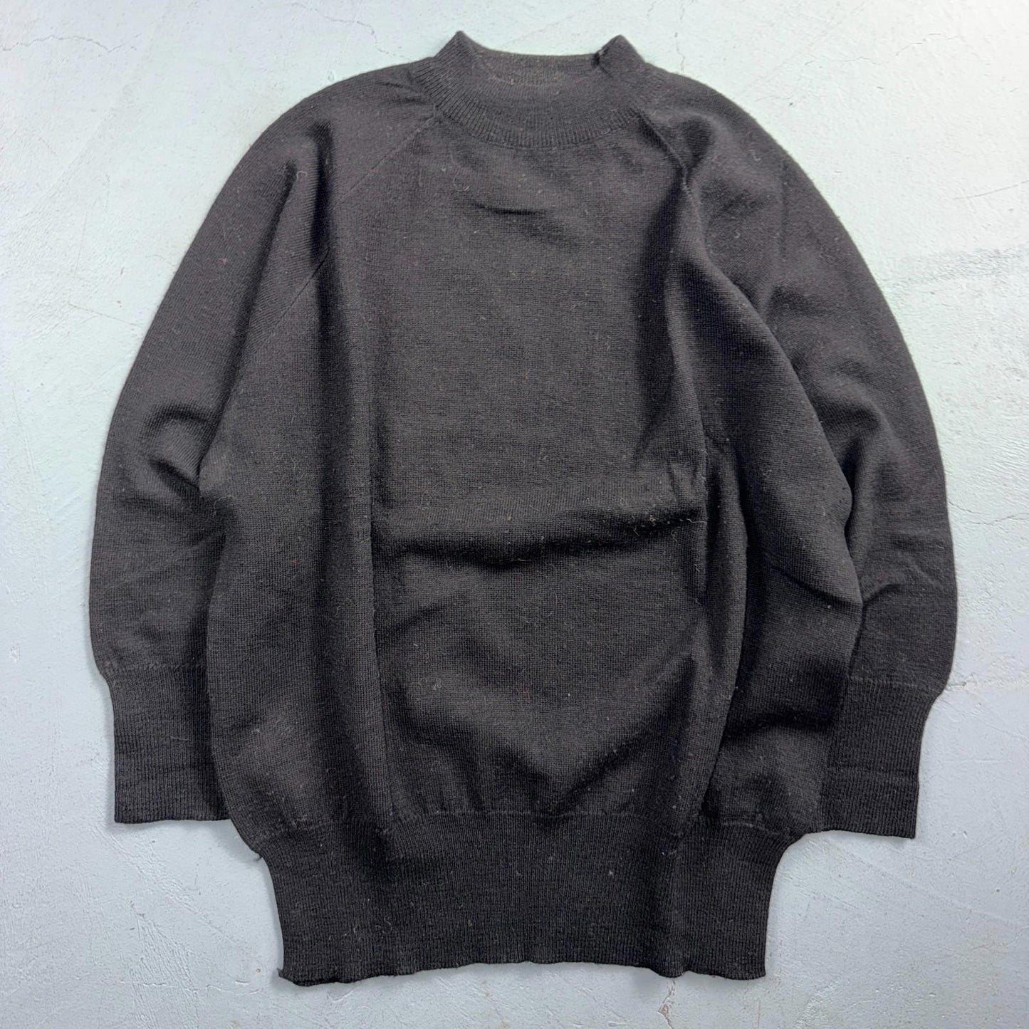 VTG 1940s 1950s Wool Pullover Sweater Rockabilly Womens Mod Knit Black Catalina