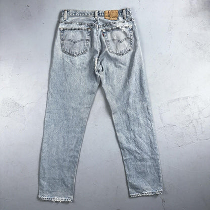Levis 501 Vintage 90s Straight Leg Jeans 32x30 80s Light Wash Act 28x30 Thrashed