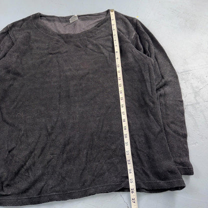 Vintage CP Shades Black Velvet Rayon Long Sleeve Blouse Top Shirt Size M