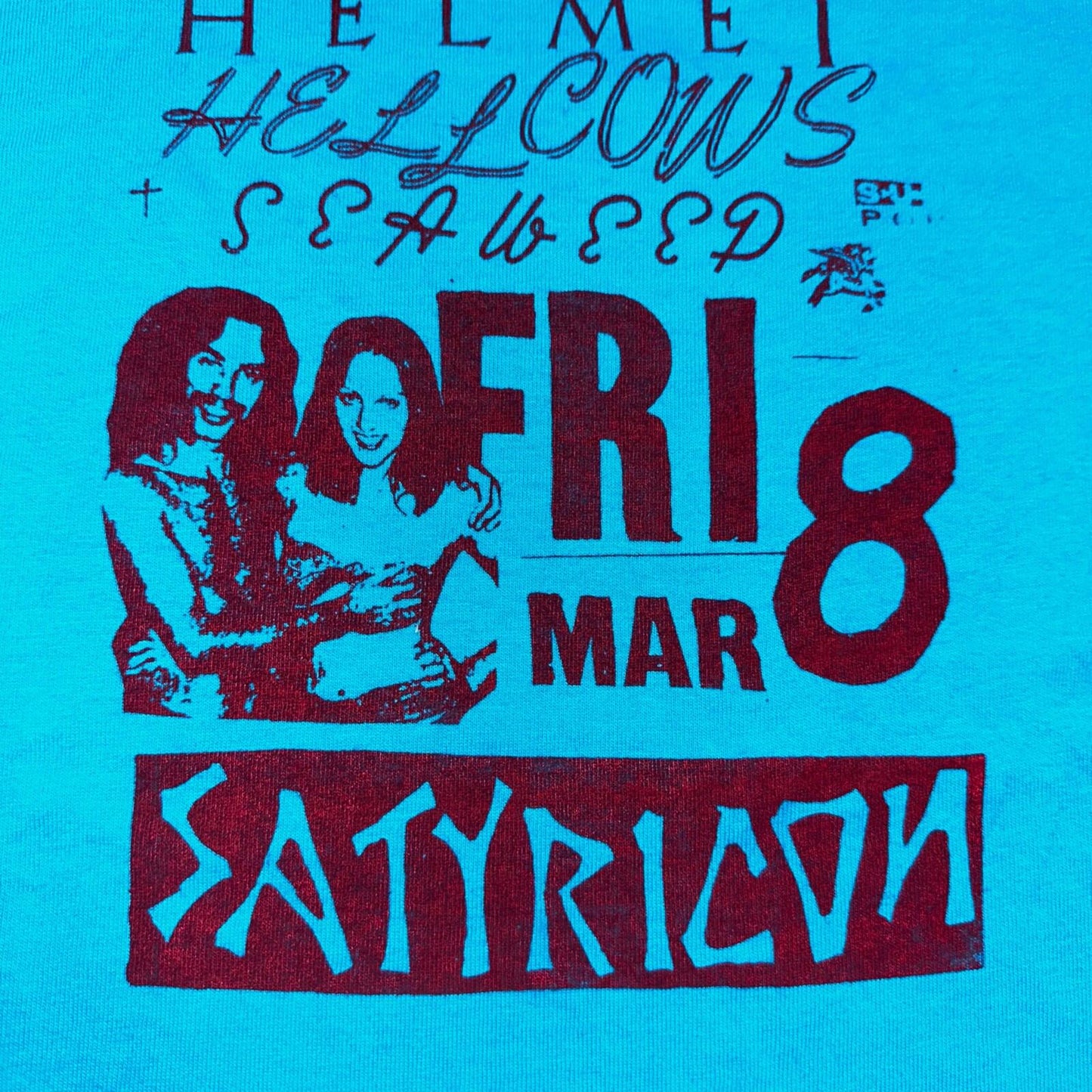 Sub Pop Tad Concert 90s VTG T Shirt Helemt Hellcows Seaweed Satyricon Nirvana M