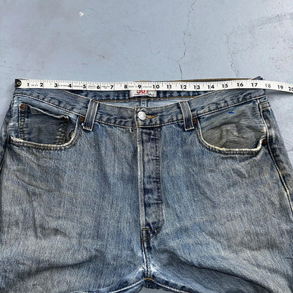 Levis 501 Vintage Y2K XX Straight Leg Jeans Blue Light Wash 36x34 Act 35x31