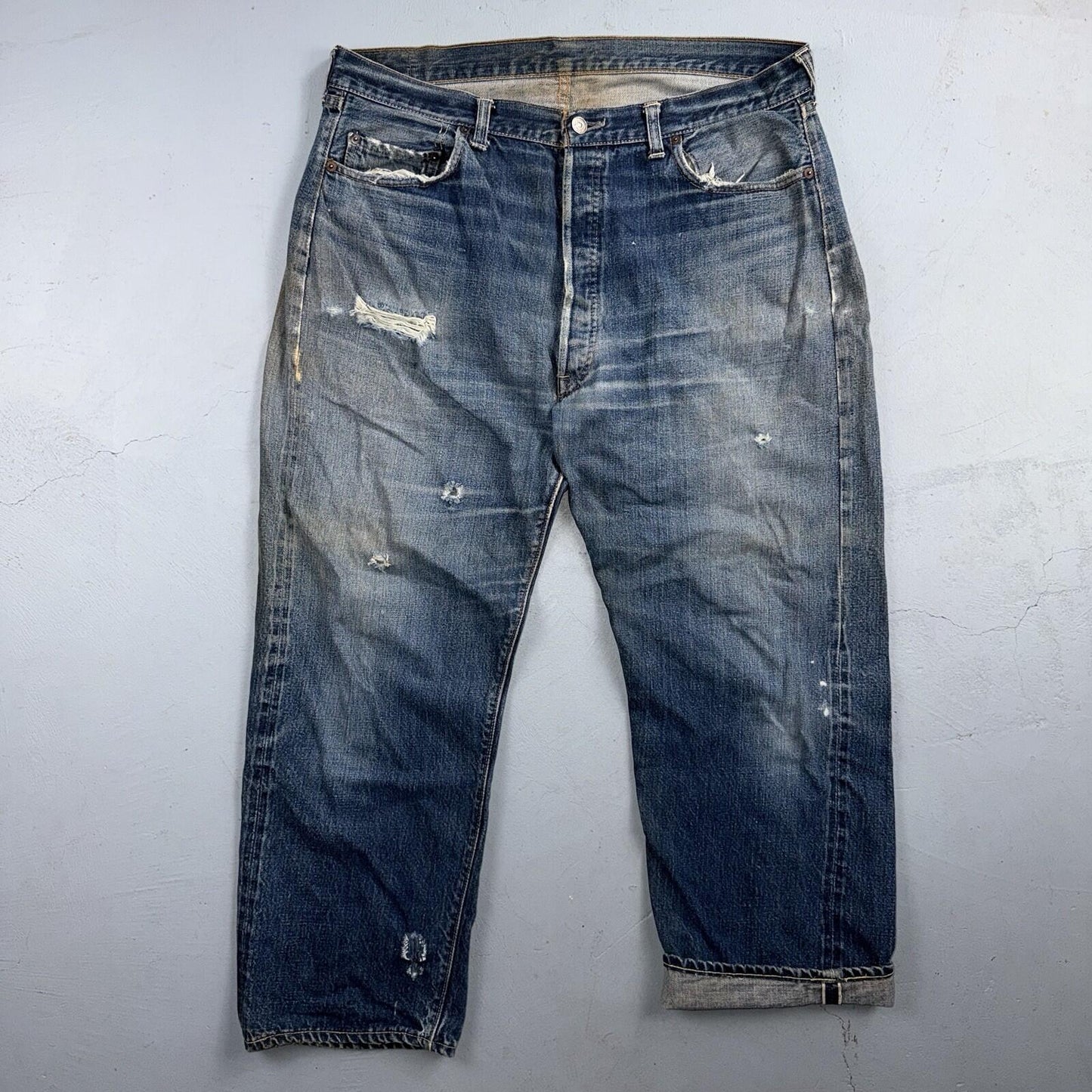 Levis 501 Big E Vintage 60s Redline Selvedge USA XX 1960s Jeans 66 Act 36x26