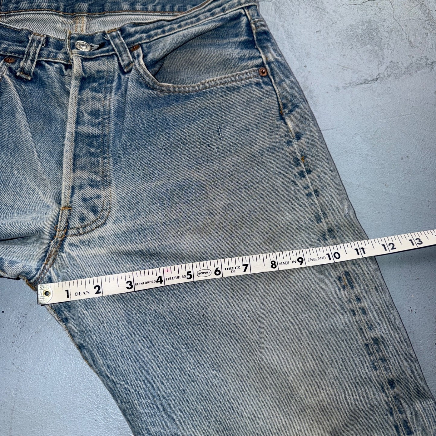 Levis 501 Vintage 80s Redline Selvedge USA XX Jeans Light Wash 32x38 Act 29x32
